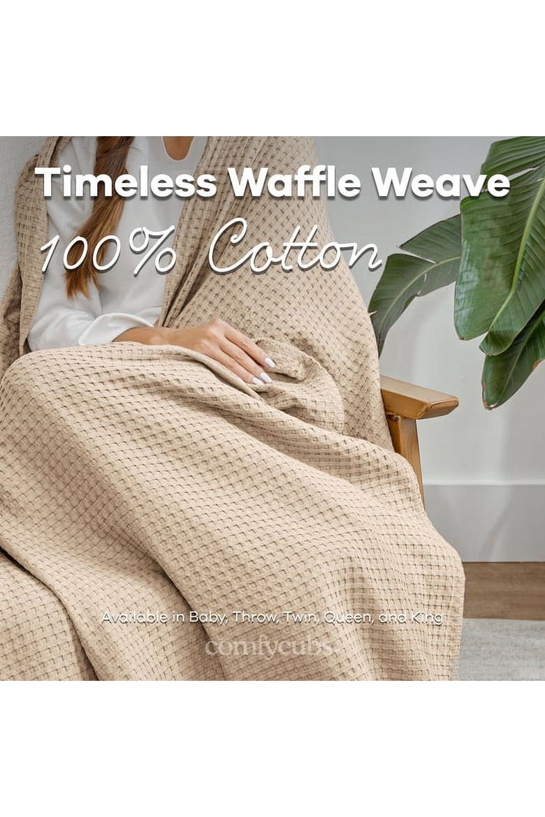 Adult Waffle Blanket, Alternate, color, Sand