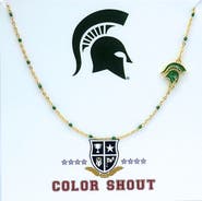 Color Shout Michigan State University Side Necklace