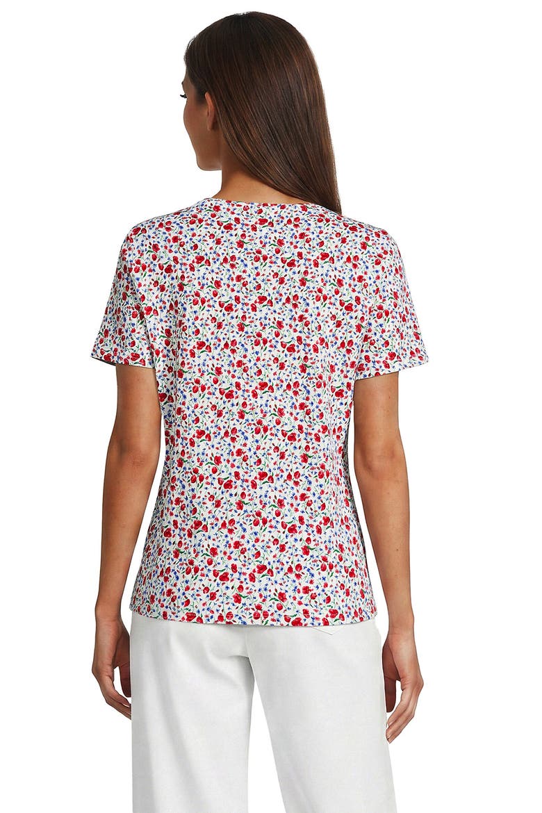 Tall Relaxed Supima Cotton Embroidered Crew Neck T-Shirt, Alternate, color, Ivory Small Poppy Floral