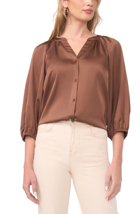 Raglan Sleeve Satin Top