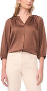 Vince Camuto Raglan Sleeve Satin Top