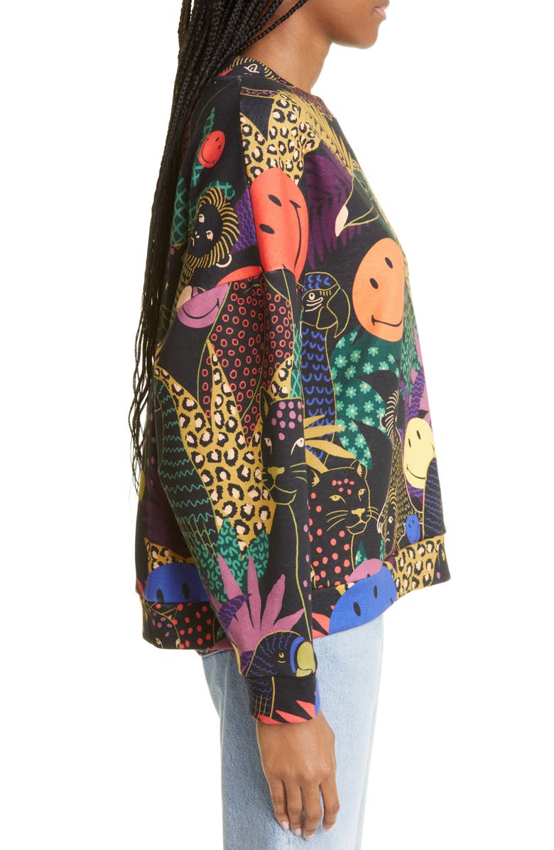 FARM Rio Pop Jungle Smiley Sweatshirt, Alternate, color,