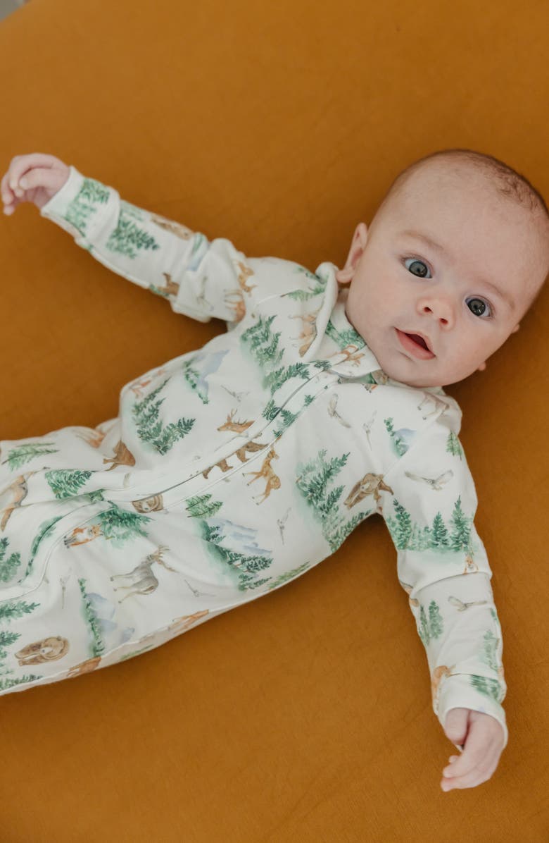 Copper Pearl Grayson Zip-Up Footie Pajamas, Alternate, color, Grayson