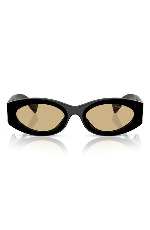 Miu Miu 54mm Rectangular Sunglasses In Black