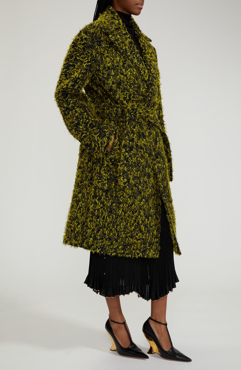 Bottega Veneta Wool Blend Fil Coupé Coat, Alternate, color, 