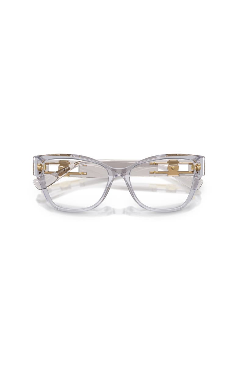 Versace 54mm Rectangle optical glasses, Alternate, color, Grey