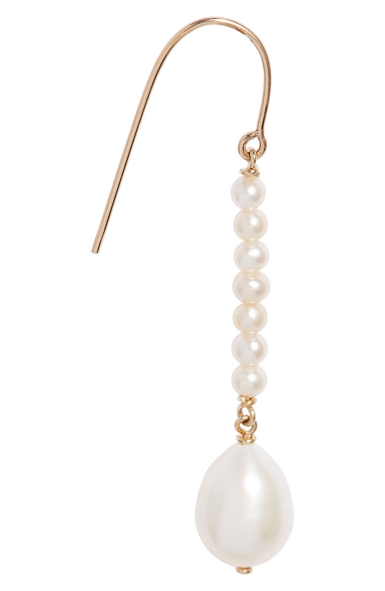 Poppy Finch Cultured Pearl Linear Drop Earrings, Alternate, color, 