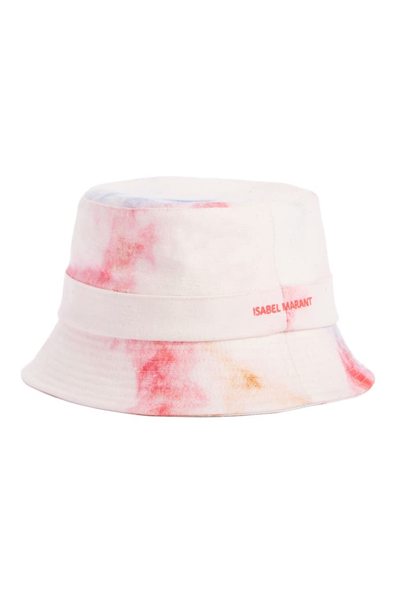 Haley Slouchy Tie Dye Bucket Hat, Main, color, PINK