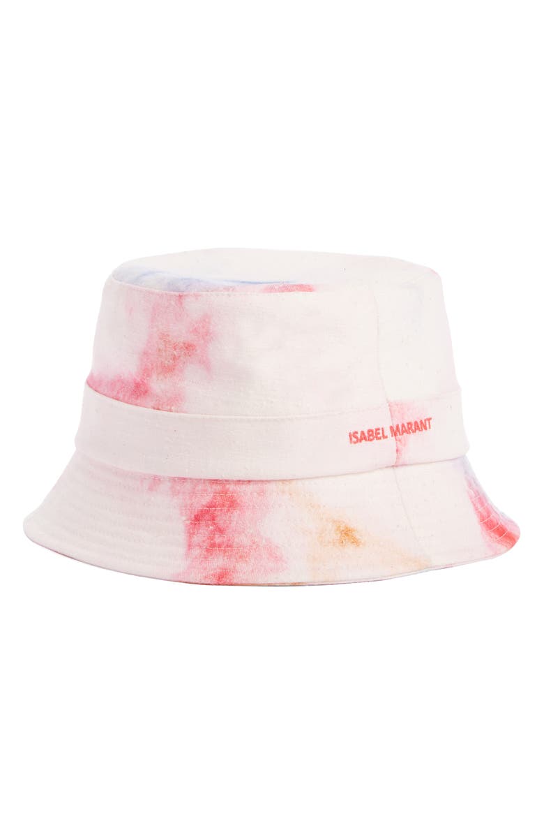 Isabel Marant Haley Slouchy Tie Dye Bucket Hat, Main, color, 