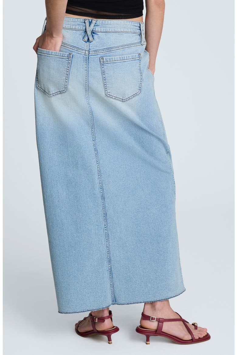 Denim Maxi Skirt, Alternate, color, VISTA WASH
