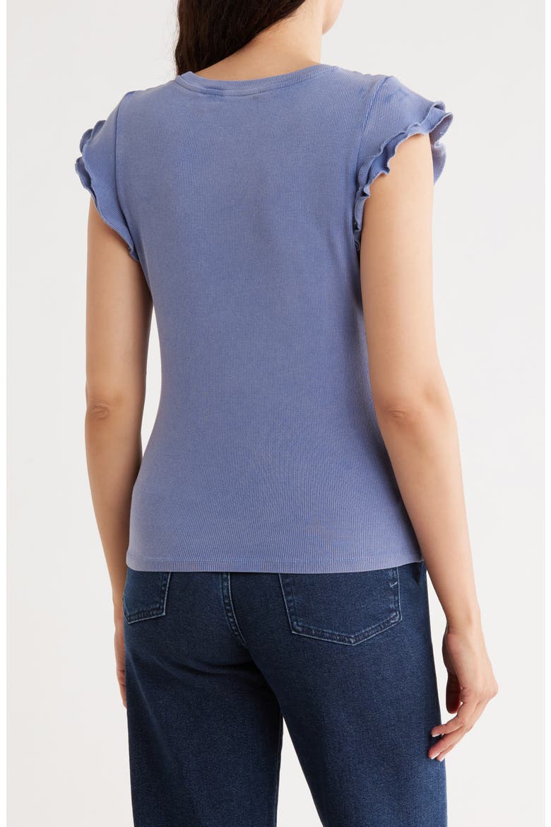 Ruffle Sleeve Top, Alternate, color, MARLIN