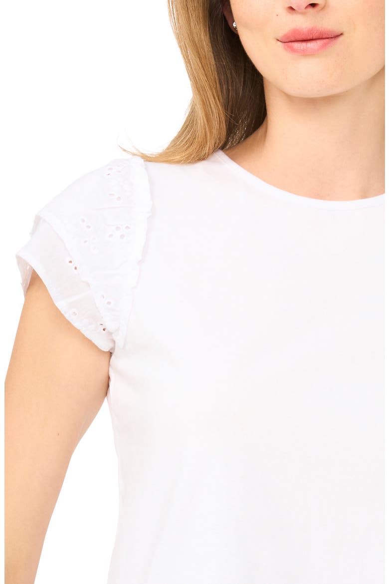 Double Ruffle Sleeve Top, Alternate, color, ULTRA WHITE