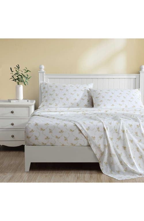 Laura Ashley Petite Rose Cotton Sheet Set In Gold
