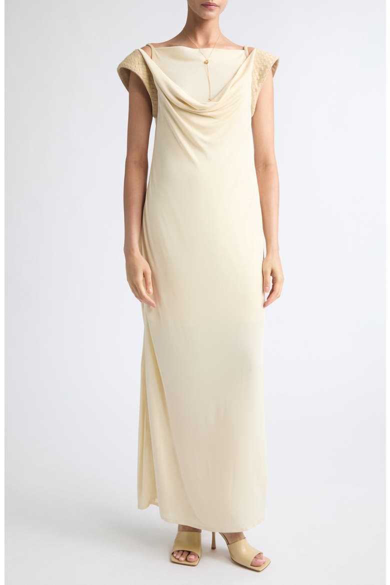 Crepe Viscose Jersey Dress, Main, color, 1326 PROSECCO