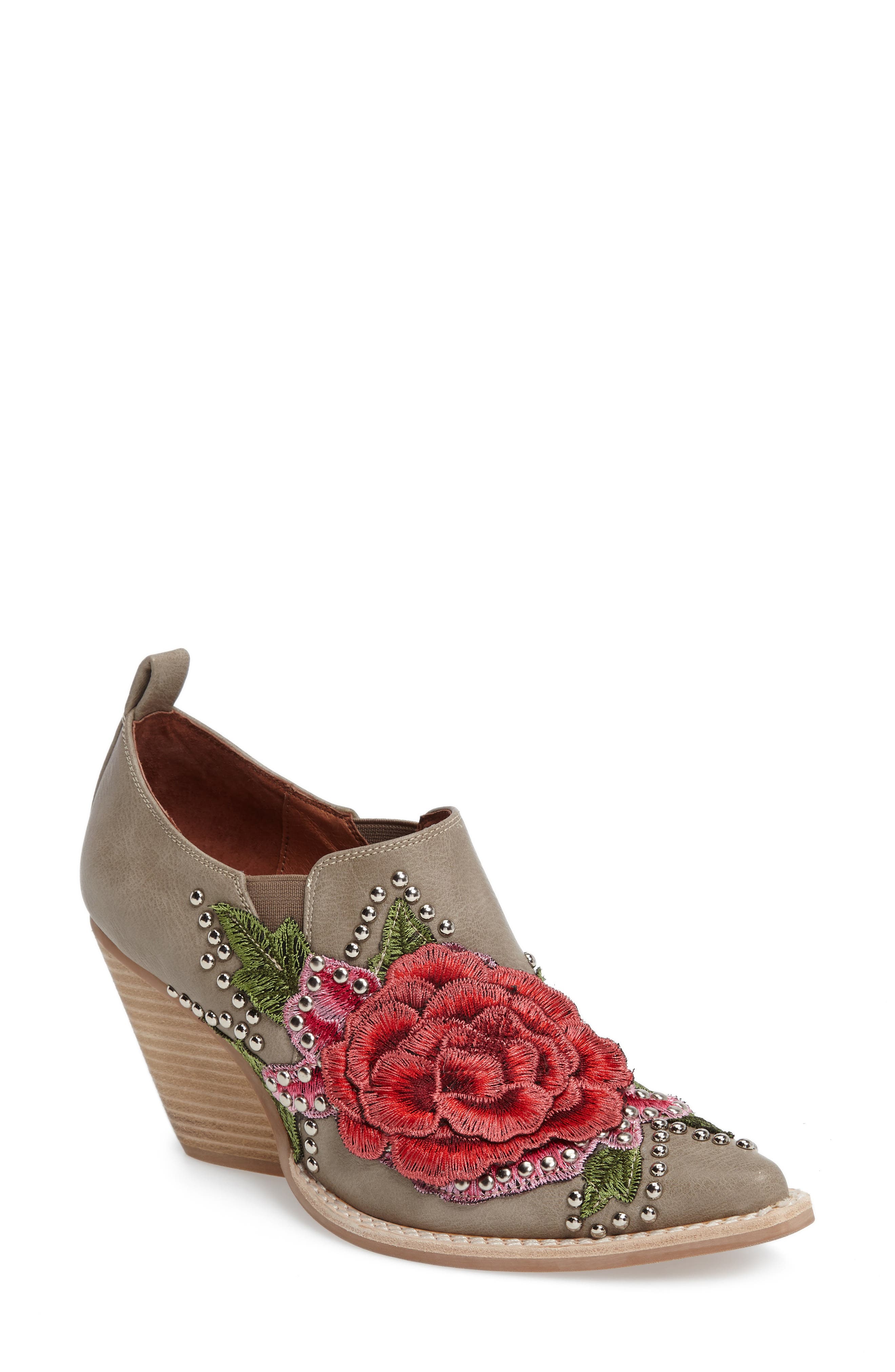 Jeffrey Campbell Roseola Studded Appliqué Bootie, Main, color, 