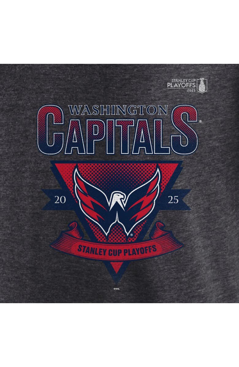 FANATICS Men's Fanatics Heather Charcoal Washington Capitals 2025 Stanley Cup Playoffs Crossbar Tri-Blend T-Shirt, Alternate, color, 
