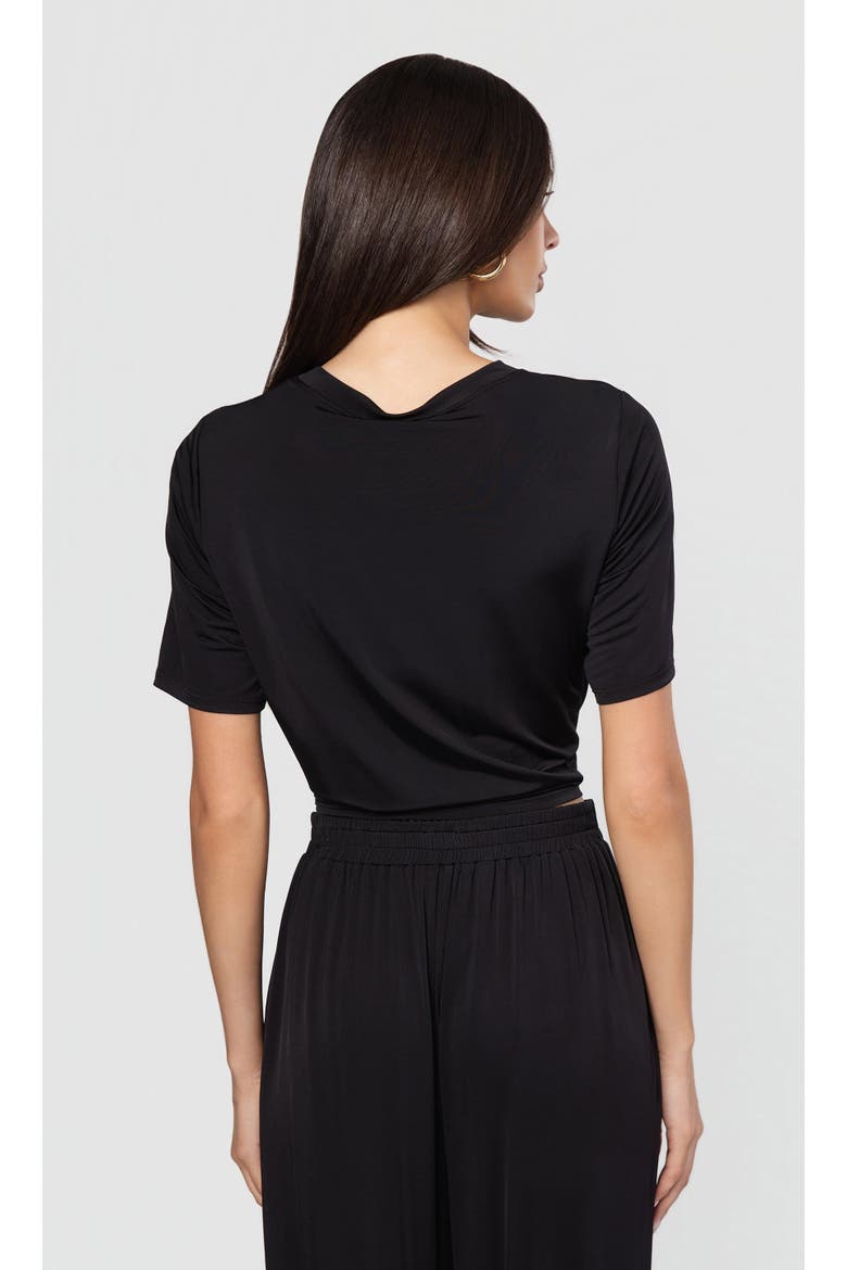 Adelaide Rose Sheen Jersey Top, Alternate, color, Black