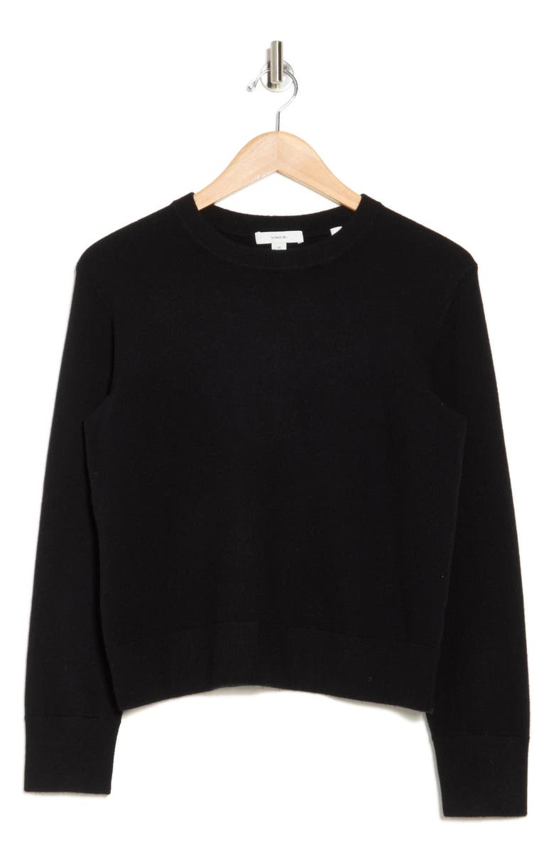 Vince Long Sleeve Wool & Cashmere Pullover, Alternate, color, Black