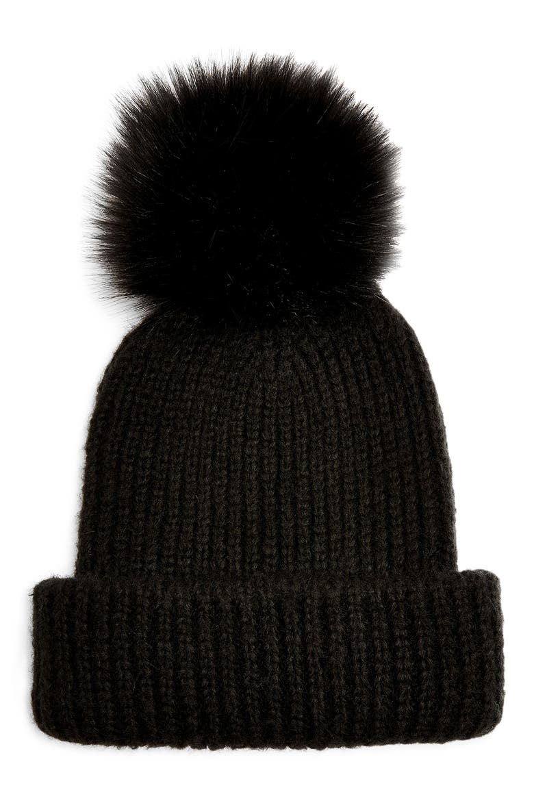 Pom Beanie, Main, color, BLACK