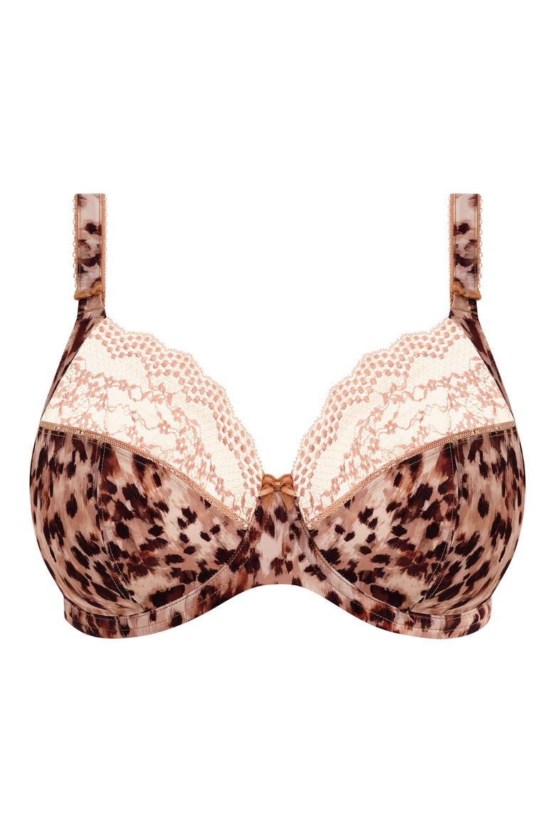 Lucie Full Figure Underwire Plunge Bra, Alternate, color, WILDCAT