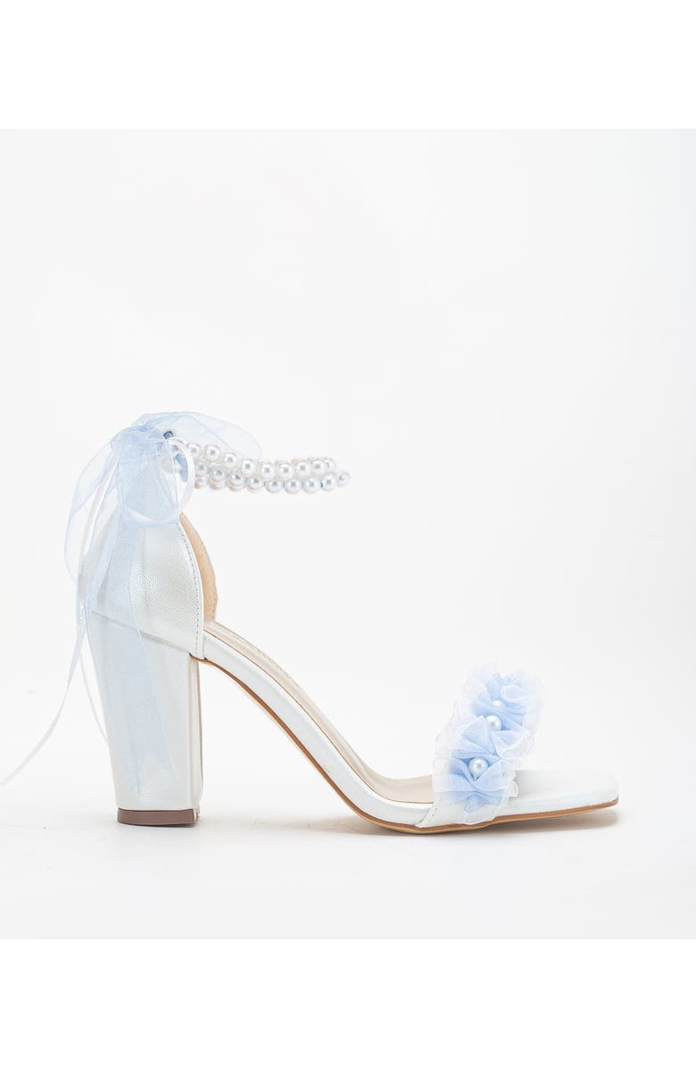 Forever & Always Shoes Michelle Lace Bridal Sandals with Pearls, Alternate, color,