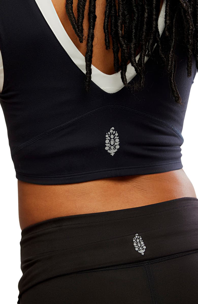 Free People FP Movement Quick Step Drawstring Flare Pants, Alternate, color, Black