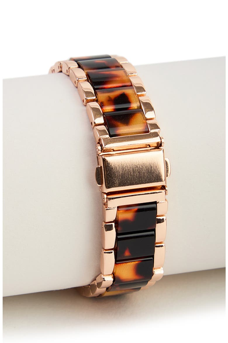 Tortoiseshell Apple Watch® Watchband, Alternate, color, BROWN