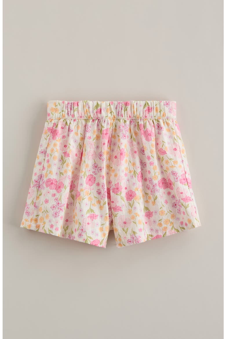 Kids' Flutter Shorts, Alternate, color, IVORY EGRET POPPY GARDEN