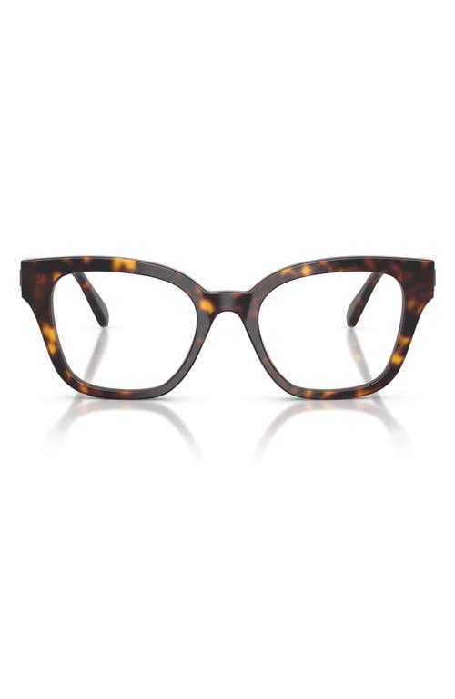 Swarovski 52mm Square Optical Glasses In Brown
