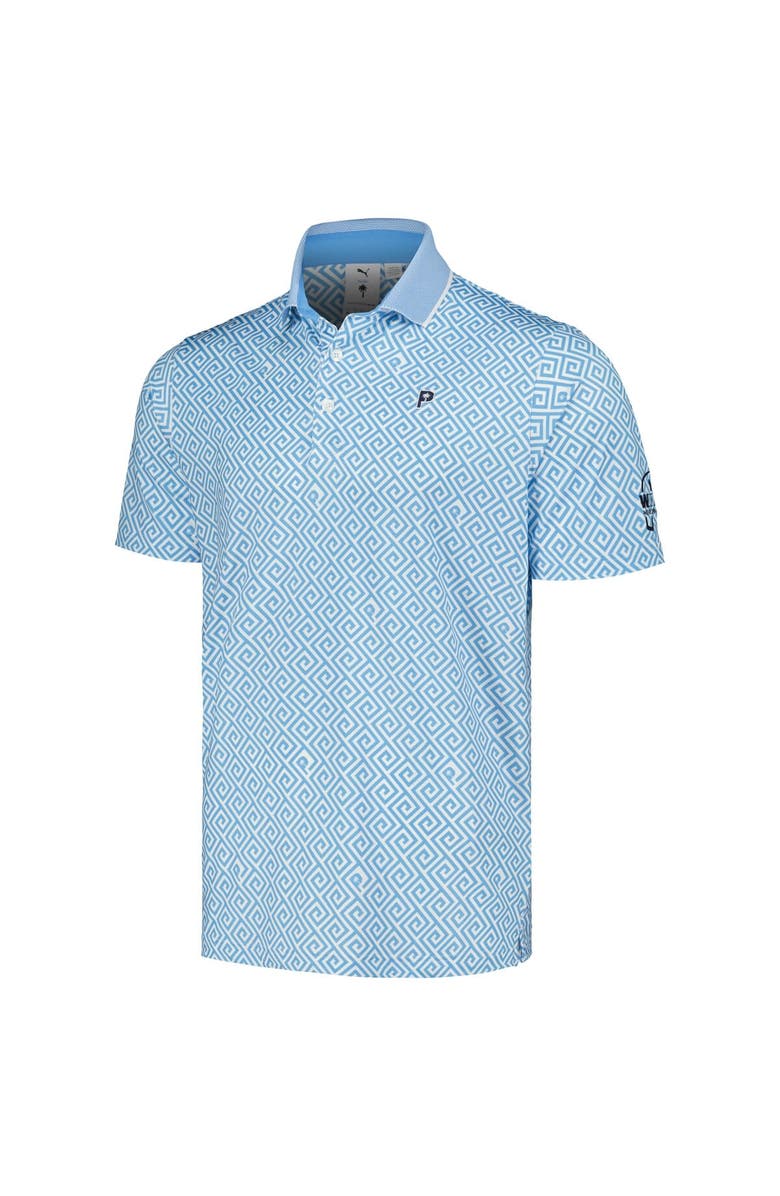 PUMA Men's Puma x PTC Light Blue WM Phoenix Open Resort MATTR Polo, Alternate, color, 