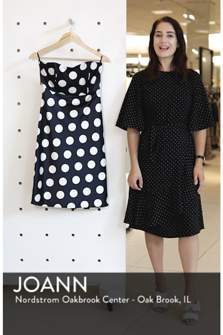 Sayer Dotted Tie Back Strapless Dress video