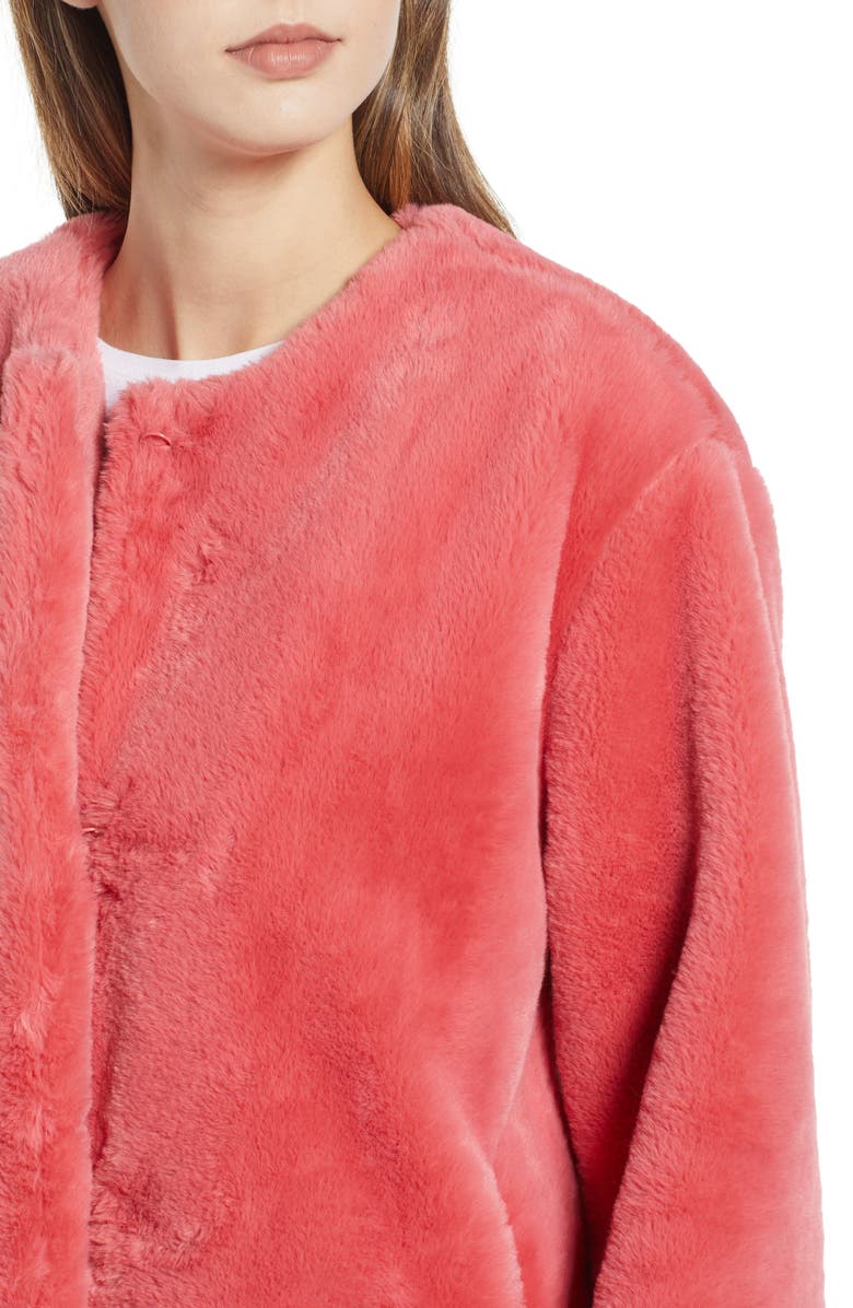 Bernardo Borg Faux Fur Jacket, Alternate, color, 