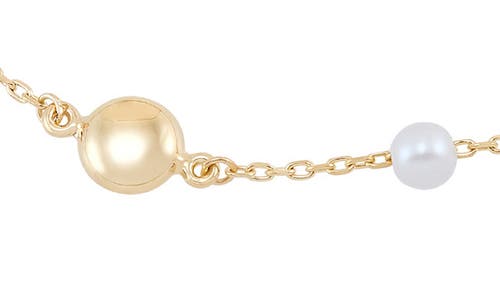 Frankie & Zoe Bead & Cultured Freshwater Pearl Station Bracelet In Gold