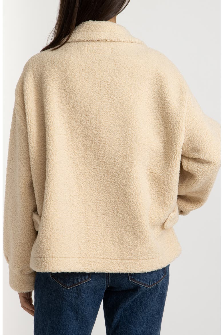 Bonded Faux Shearling Jacket, Alternate, color, SNOW ANGEL