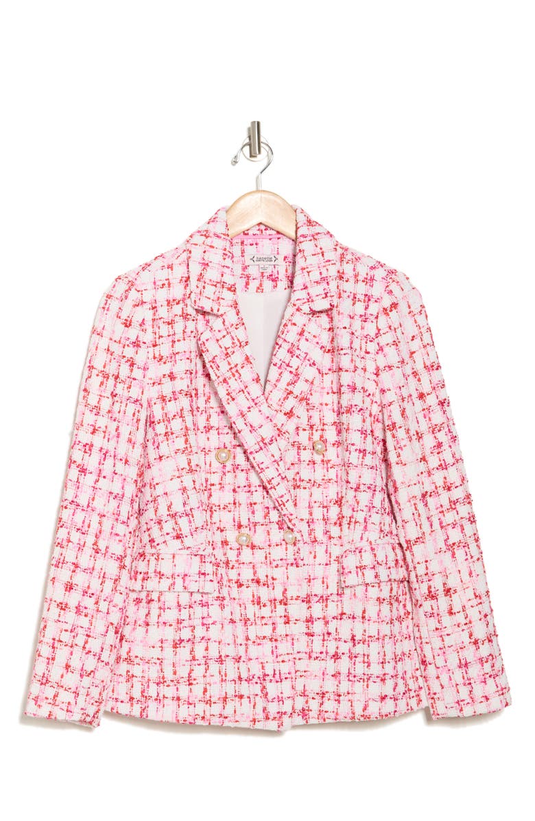 Two-Button Bouclé Tweed Blazer