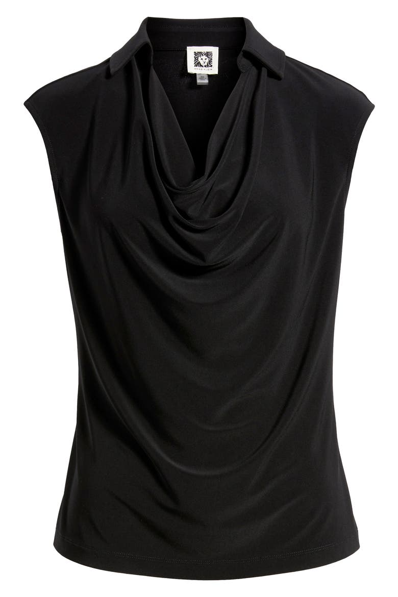 Cowl Neck Extended Shoulder Top, Alternate, color, ANNE BLACK