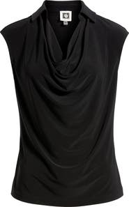 Anne Klein Cowl Neck Extended Shoulder Top