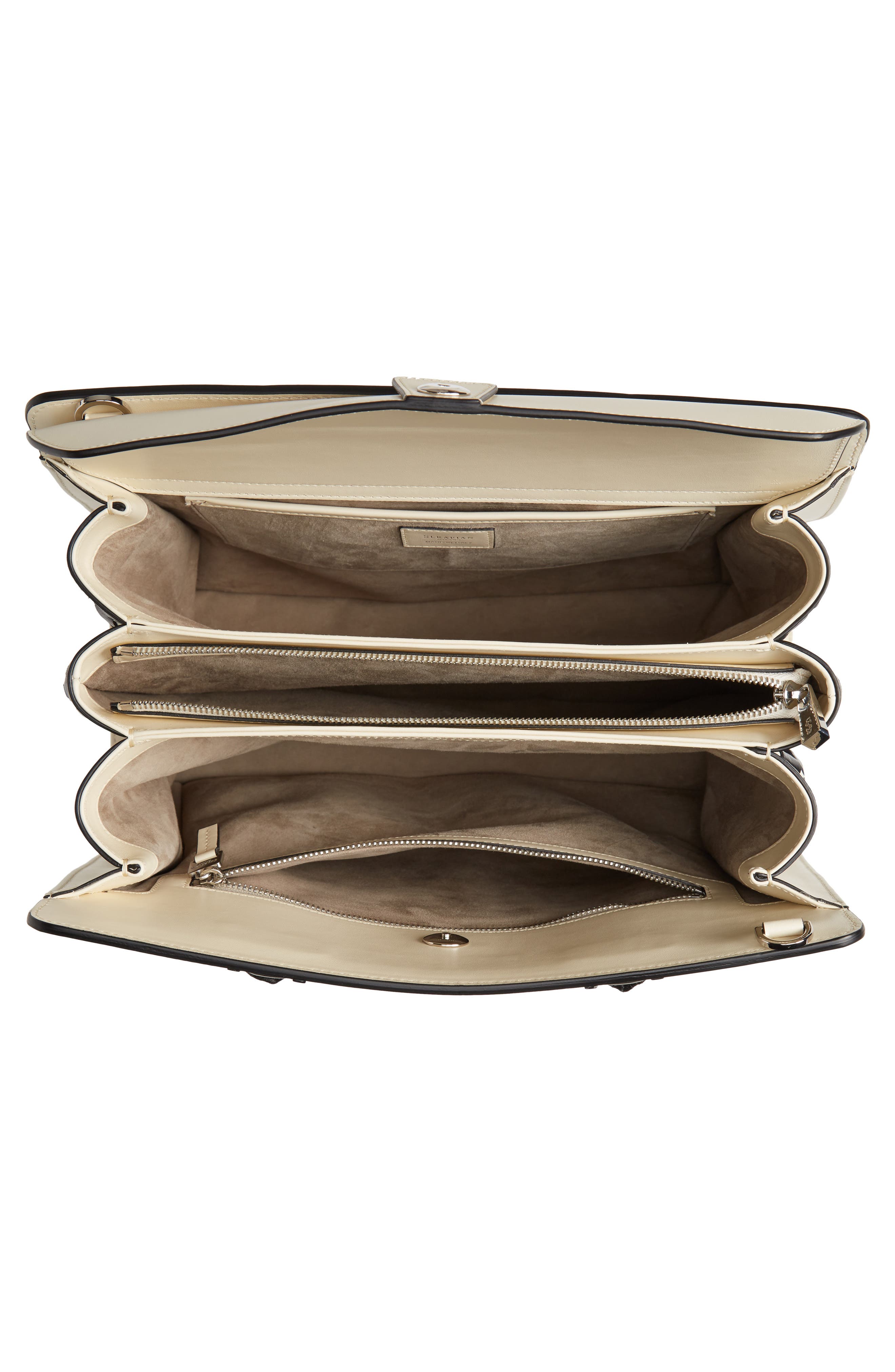 Serapian Milano Villa Leather Top Handle Bag, Alternate, color, 