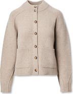 rag & bone Bridget Mock Neck Wool Blend Cardigan
