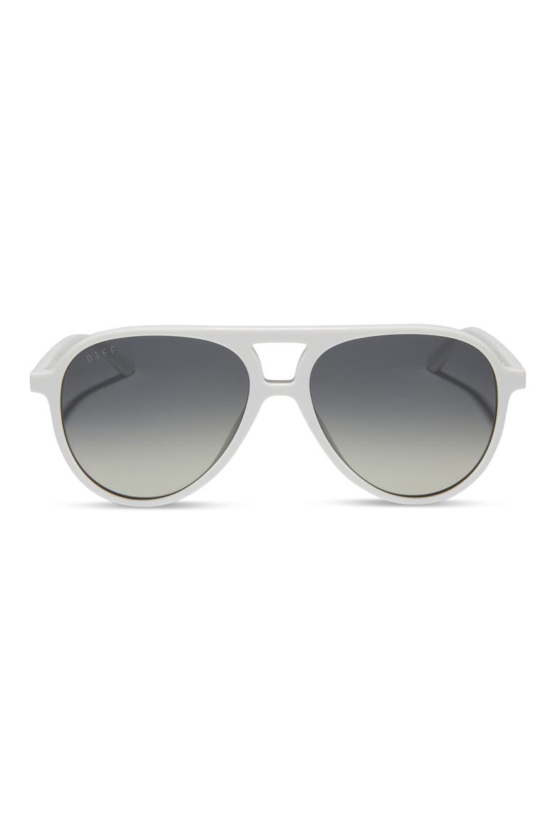 Tosca II 56mm Aviator Sunglasses, Main, color, GREY GRADIENT SILVER FLASH