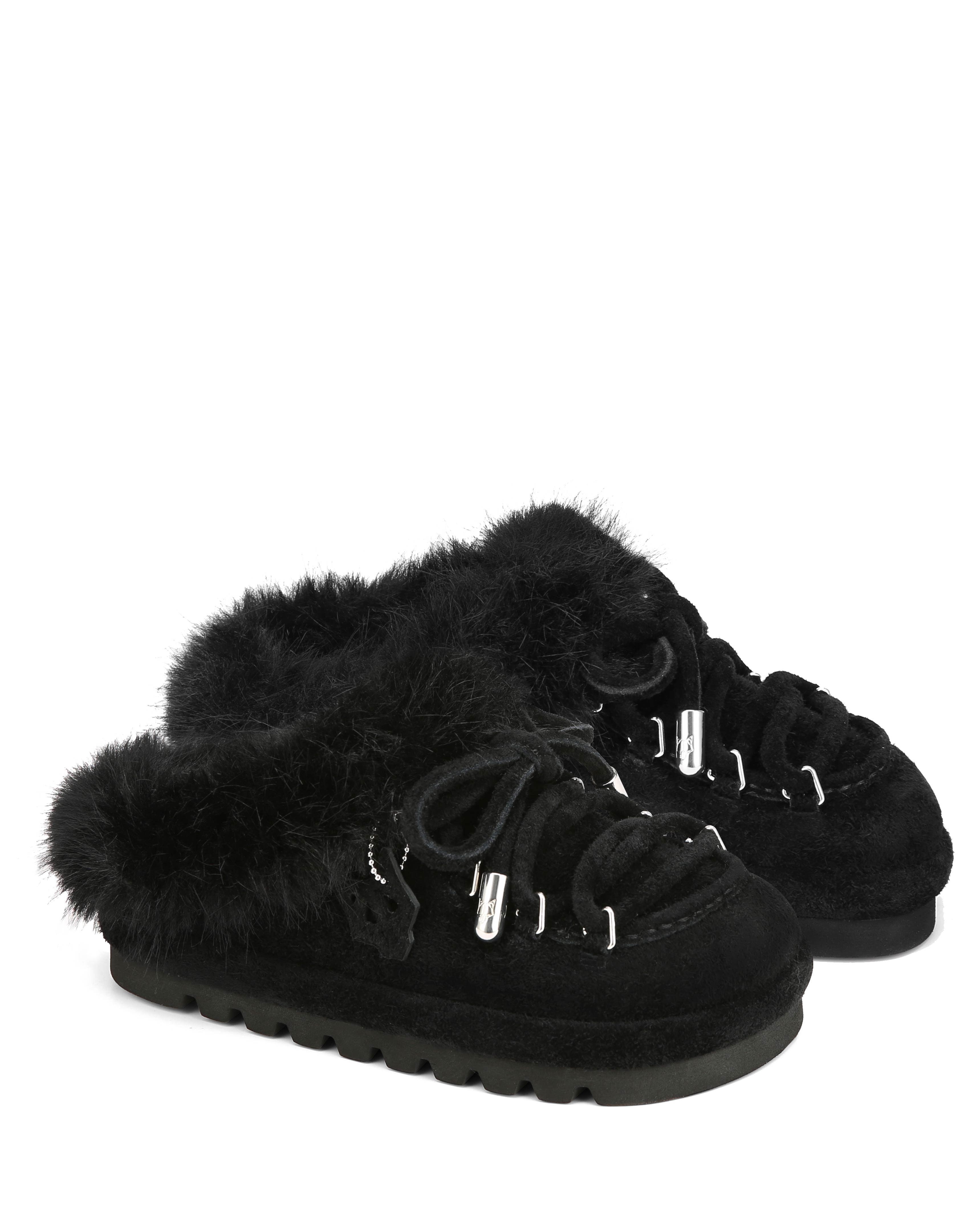 Naked Wolfe Harlow Suede Slipper, Main, color, Black