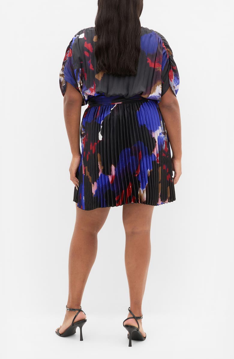 City Chic Hailey Abstract Print Minidress, Alternate, color, Fade
