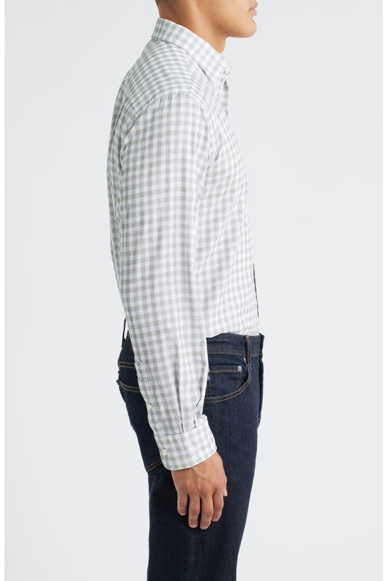 Deep Creek Original Fit Check Button-Up Shirt, Alternate, color, SAGE