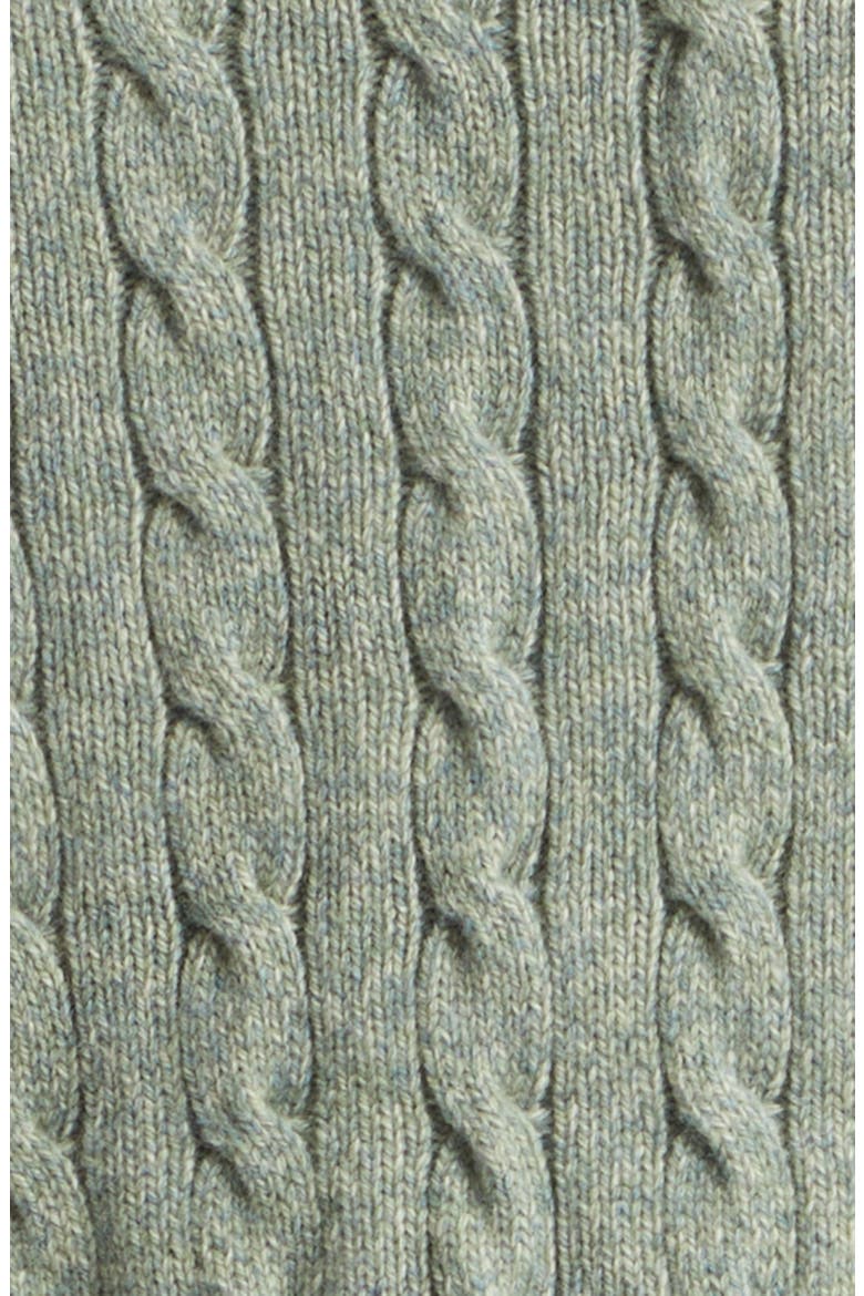 Maglia VLOGO Signature Cabled Virgin Wool Crewneck Sweater, Alternate, color, STONE