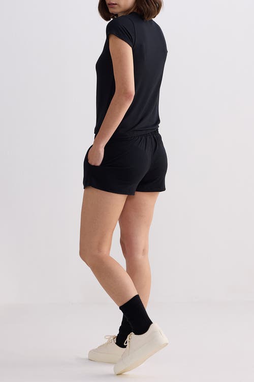 Reistor Essential Short Sleeve Tee Set In Black