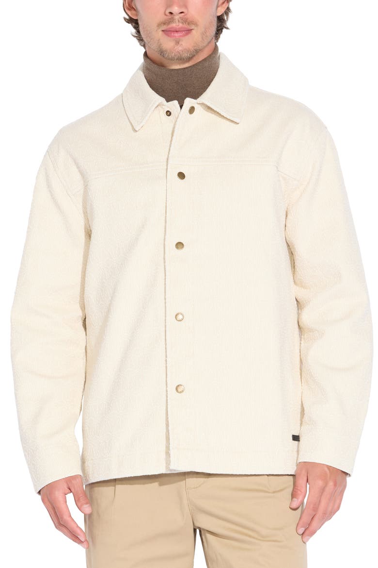 Montrose Cotton Corduroy Snap-Up Overshirt, Main, color, NATURAL