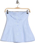 Simkhai Vivvy Peplum Strapless Top