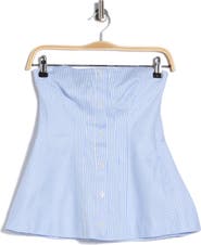 Simkhai Vivvy Peplum Strapless Top