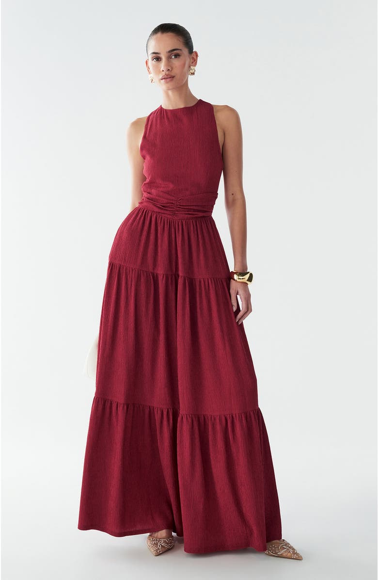 BWLDR Brooks Maxi Dress, Alternate, color, Burgundy