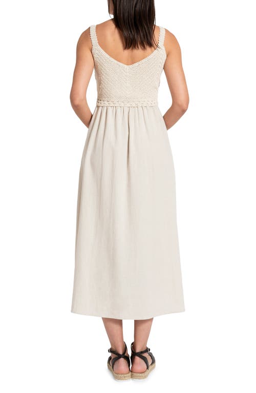 Shop Seraphine Sleeveless Knit & Jersey Maternity/nursing Dress In Ecru